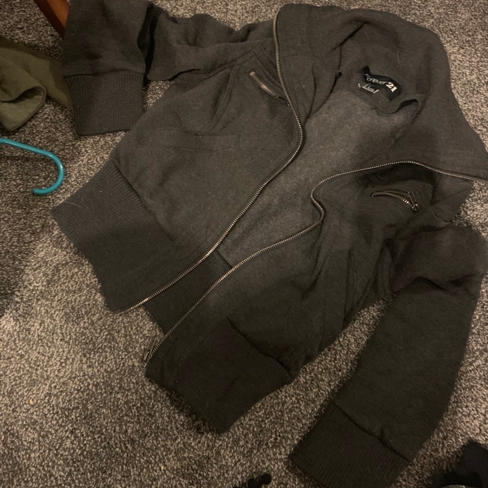 Grey zipper jacket